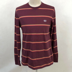 Obey LS Knit T-Shirt Manifest Eggplant Striped NWT